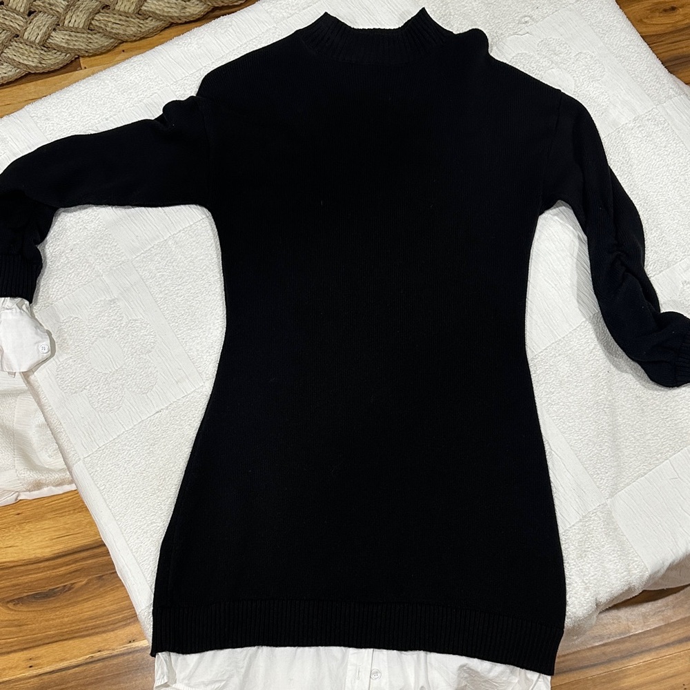 Central Park West Black Midi Dress